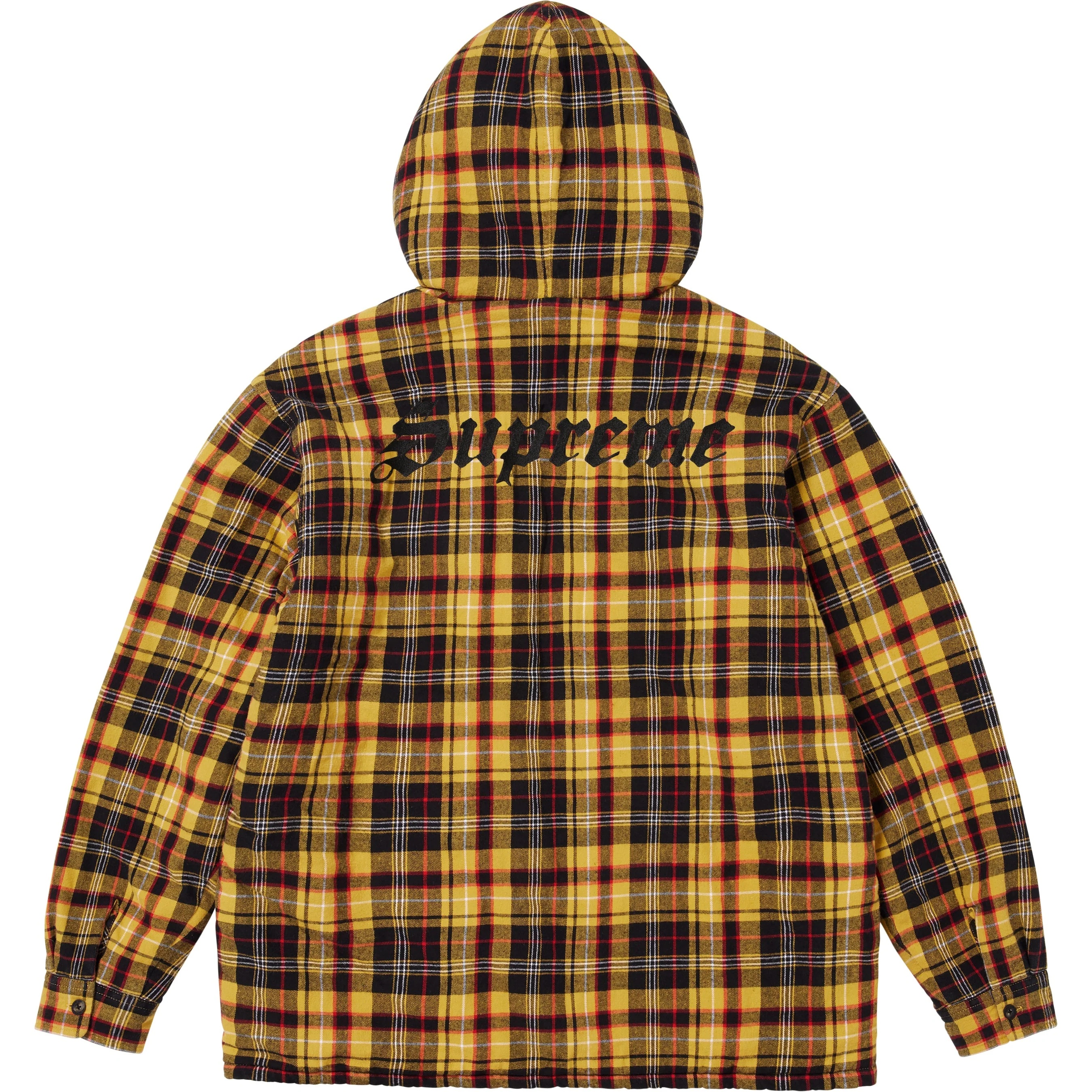 Lined Zip Up Hooded Flannel Shirt view 16